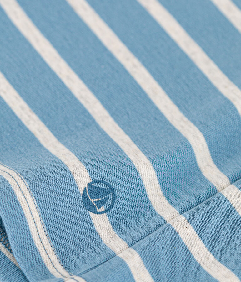 Camiseta L'ICONIQUE de algod&oacute;n con cuello redondo para mujer azul/beige