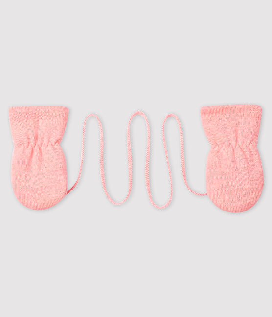 Manoplas para bebé con forro de microfibra polar rosa MINOIS