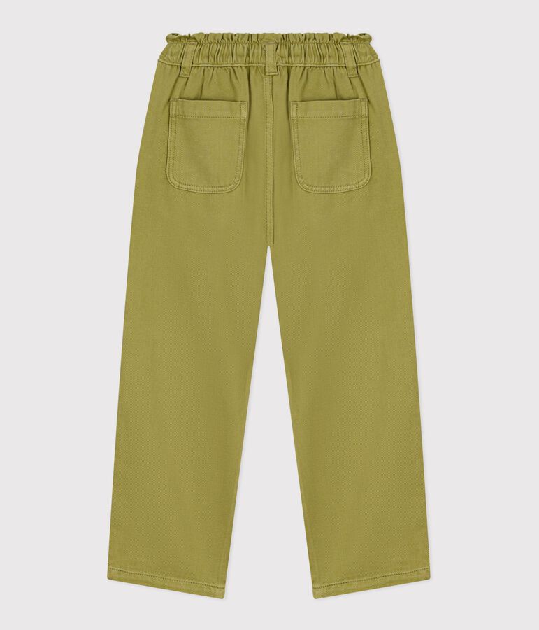 Pantal&oacute;n infantil de algod&oacute;n verde