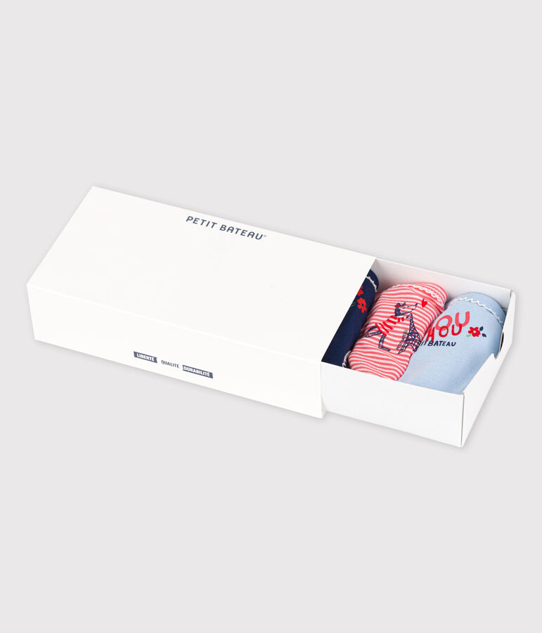 Juego de 5 braguitas con tema de Par&iacute;s de ni&ntilde;a de algod&oacute;n multicolor