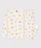 Pijama snugfit de París de algodón orgánico infantil unisex blanco MARSHMALLOW/blanco MULTICO