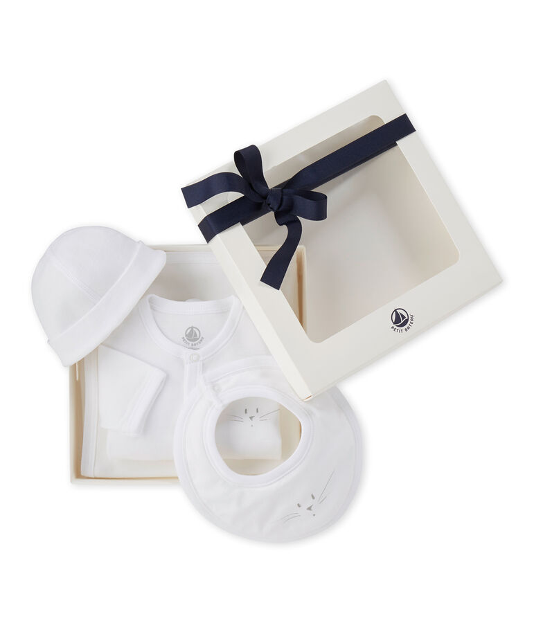 Cofre regalo para beb&eacute; mixto en punto 1x1 variante 1