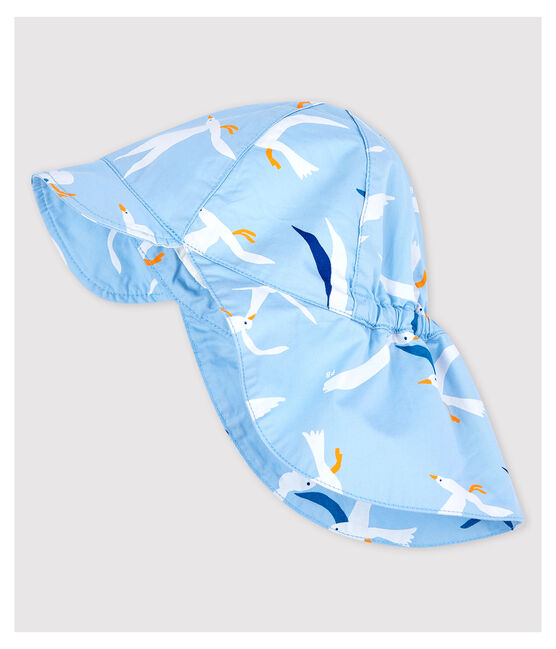 Gorra de sol con estampado de gaviota de bebé niño azul JASMIN/blanco MULTICO