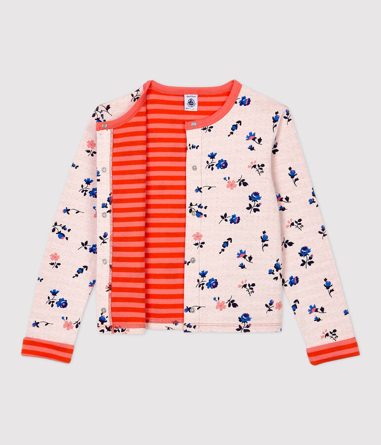 C&aacute;rdigan de t&uacute;bico de ni&ntilde;a blanco MARSHMALLOW/blanco MULTICO