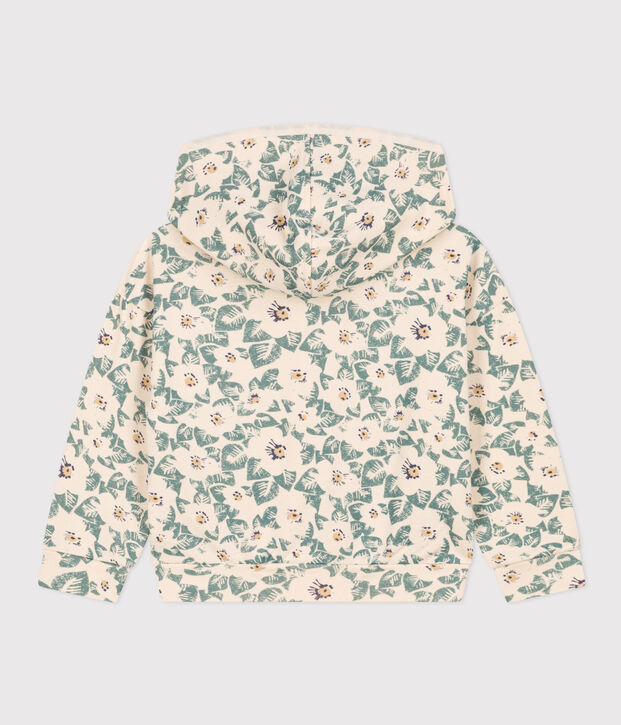 Sudadera con capucha de mulet&oacute;n de ni&ntilde;a crudo/azul/multicolor