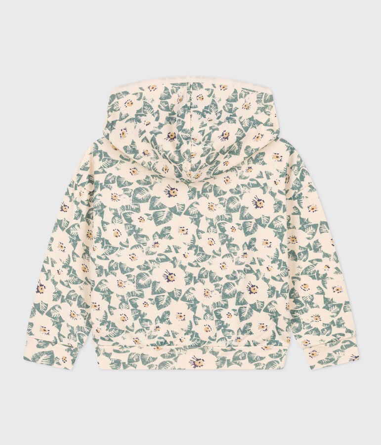 Sudadera con capucha de mulet&oacute;n de ni&ntilde;a crudo/azul/multicolor