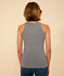 Camiseta de tirantes La Icónica de algodón a rayas para mujer azul SMOKING/blanco MARSHMALLOW