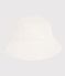 Gorro infantil de popelina con bordado ingl&eacute;s blanco