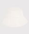Gorro infantil de popelina con bordado ingl&eacute;s blanco