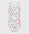Bañador infantil con flores blanco MARSHMALLOW/blanco MULTICO