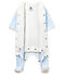 Bodyjama de terciopelo milrayas para bebé niño azul FRAICHEUR/blanco ECUME