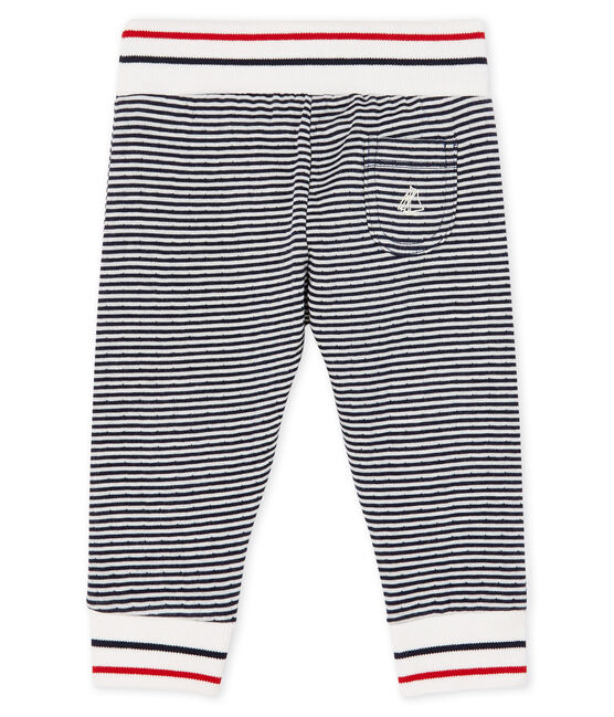 Pantalón de tela túbica para bebé azul SMOKING/blanco MULTICO CN
