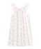Camisón de algodón fino para niña blanco MARSHMALLOW/rosa ROSE