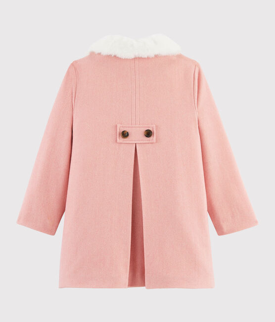 Abrigo de paño para niña rosa ROSE