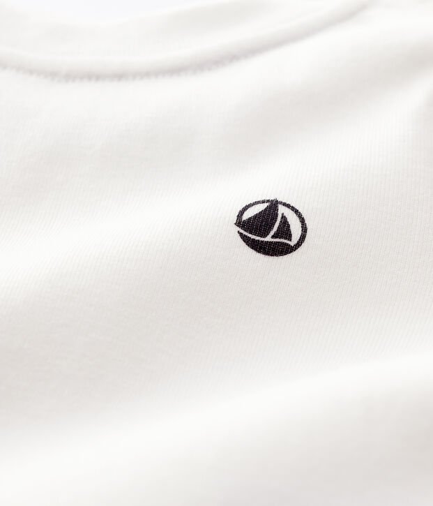 Camiseta de algod&oacute;n de beb&eacute; blanco