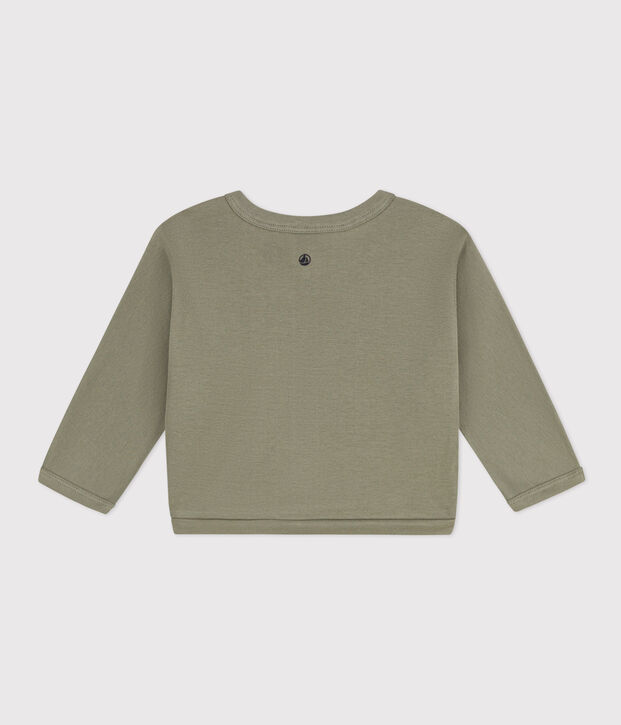 C&aacute;rdigan de algod&oacute;n para beb&eacute; verde