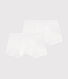 Lote de 2 bóxers blancos de niño