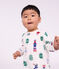 Pijama de mulet&oacute;n para beb&eacute; con abertura trasera y estampado de Navidad blanco/multicolor