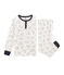 Pijama de terciopelo para niño pequeño blanco MARSHMALLOW/blanco MULTICO