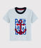 Camiseta de manga corta de algodón de niño gris POUSSIERE CHINE