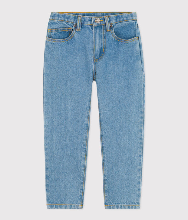 Pantal&oacute;n recto de tejido denim para ni&ntilde;o azul
