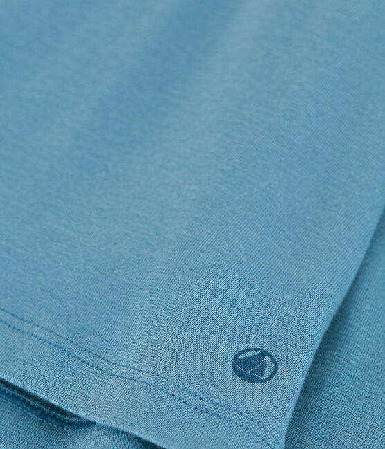 Blusa de algodón para niña azul POLOCHON