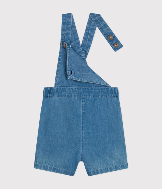 Peto corto de tejido vaquero ligero para bebé azul DENIM CLAIR