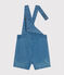 Peto corto de tejido vaquero ligero para bebé azul DENIM CLAIR