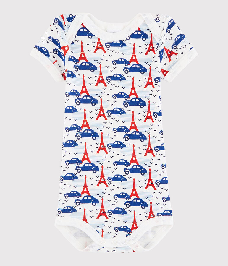 Bodi de manga corta de beb&eacute; ni&ntilde;o blanco MARSHMALLOW/blanco MULTICO