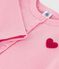 C&aacute;rdigan infantil liso de algod&oacute;n rosa