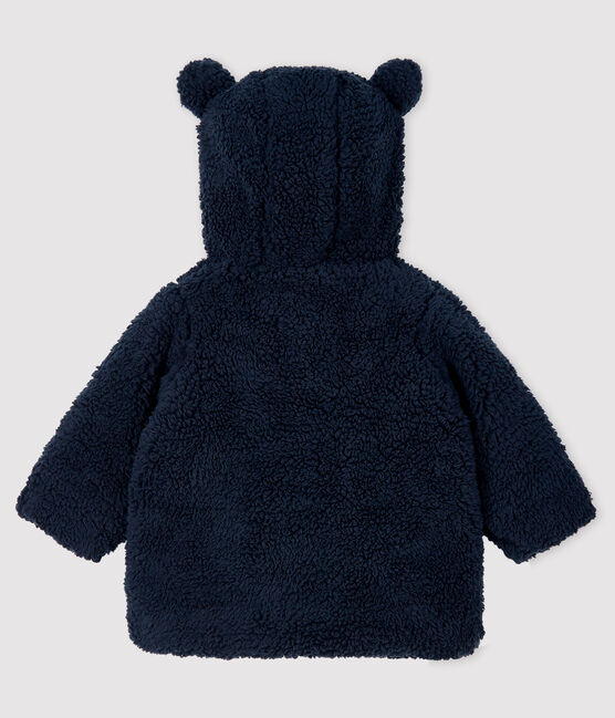 Abrigo de sherpa para bebé niña azul SMOKING