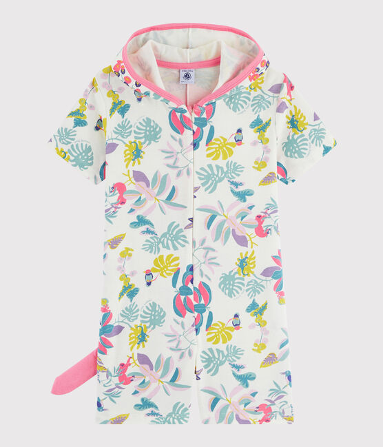 Mono de dinosaurio de punto para niña pequeña blanco MARSHMALLOW/blanco MULTICO
