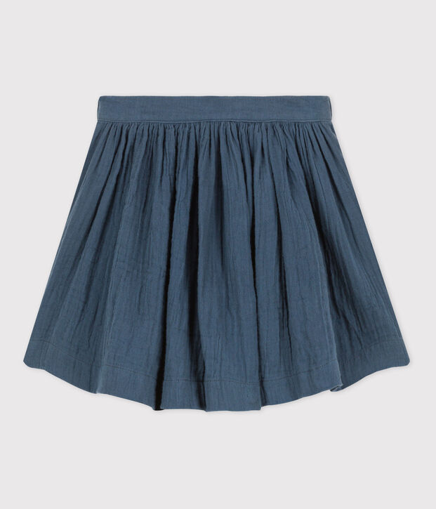 Falda de gasa de algod&oacute;n de ni&ntilde;a gris