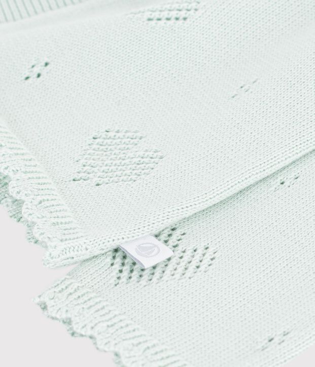 C&aacute;rdigan de algod&oacute;n con estampado de corazones para beb&eacute; verde