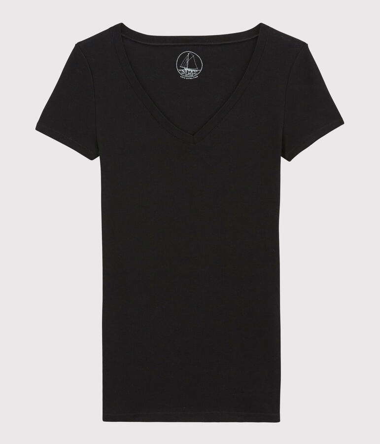 Camiseta de canal&eacute; ligero de mujer negro NOIR