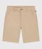 Bermudas cortas infantiles de algodón liso beige SANDER