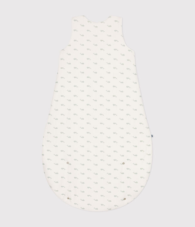 Saco de terciopelo para beb&eacute; con estampado de ballena TOG 3 blanco/verde