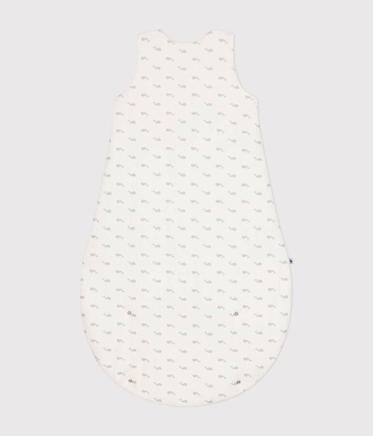 Saco de terciopelo para beb&eacute; con estampado de ballena TOG 3 blanco MARSHMALLOW/ HERBIER