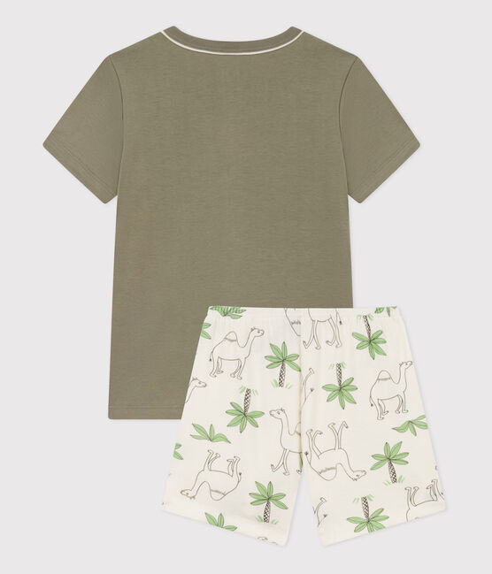 Pijama corto de algodón con dromedarios para niño MARECAGE/ MARSHMALLOW