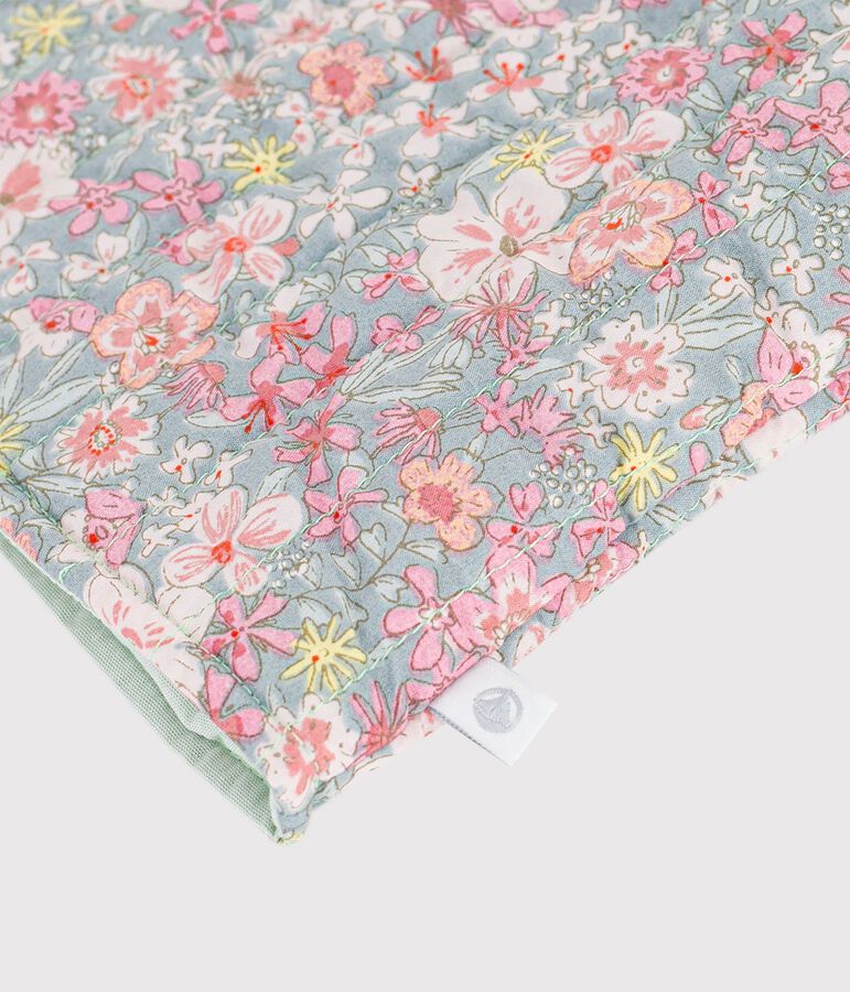 Chaleco de algod&oacute;n con estampado de flores para beb&eacute; azul/multicolor