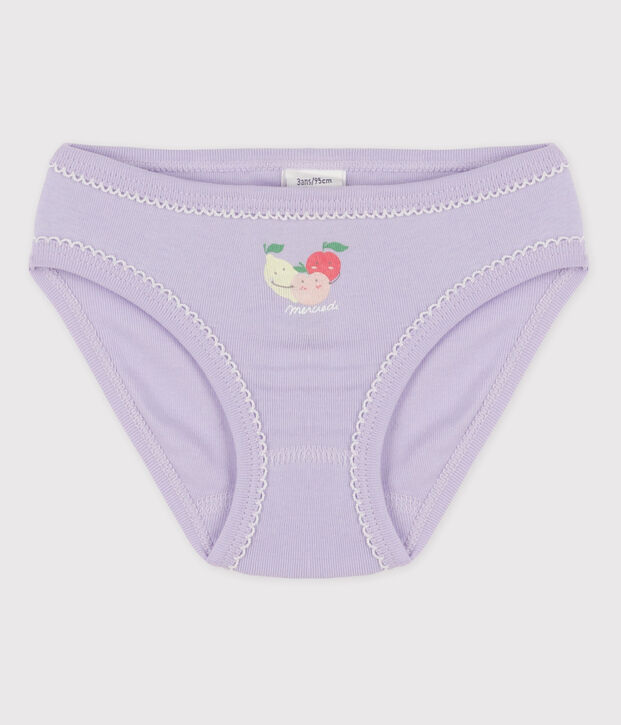 Braguita de algod&oacute;n de ni&ntilde;a violeta
