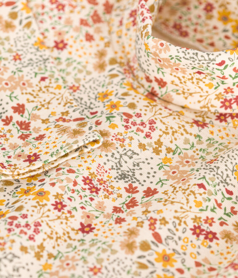 Camiseta de cuello alto de algod&oacute;n para ni&ntilde;a crudo/marron/multicolor