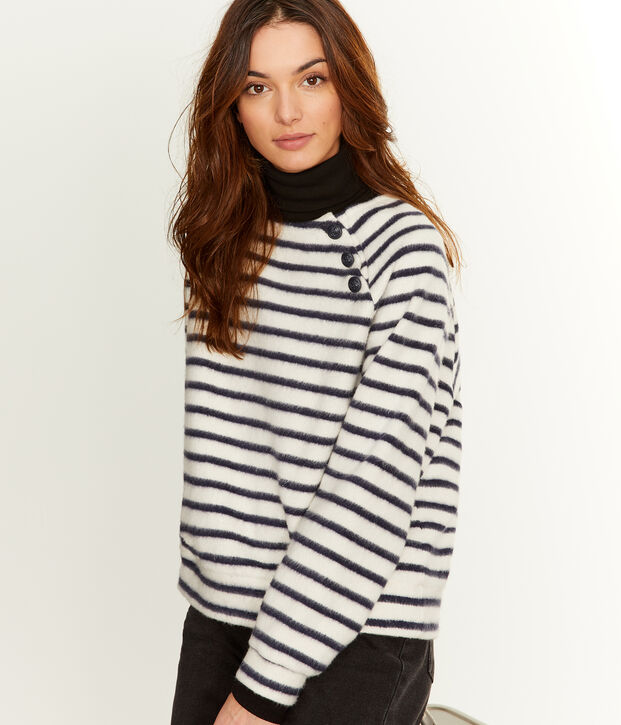 Marinera muy suave de mujer blanco/azul