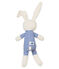 Dudú conejito sonajero para bebé unisex azul SMOKING/blanco MARSHMALLOW