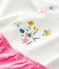 Pijama de manga corta de niña de algodón rosa PETAL/blanco MARSHMALLOW