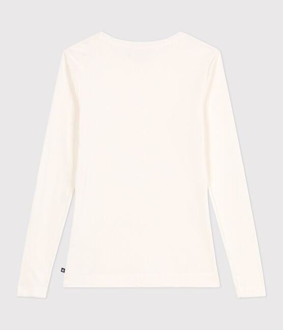 Camiseta Icónica de manga larga de lana y algodón para mujer crudo MILK