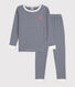 Pijama snugfit de algodón milrayas para niño/niña