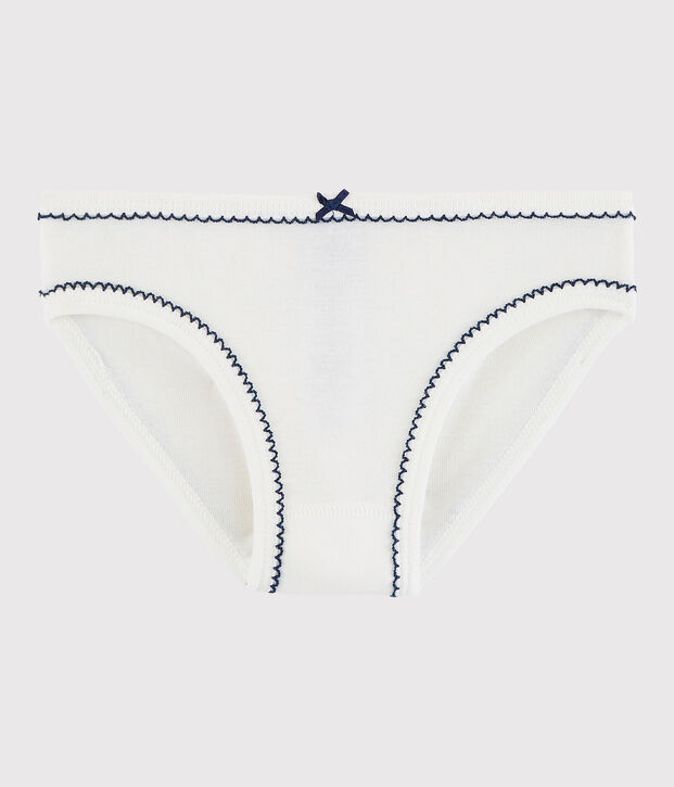Braguita de ni&ntilde;a de algod&oacute;n blanco