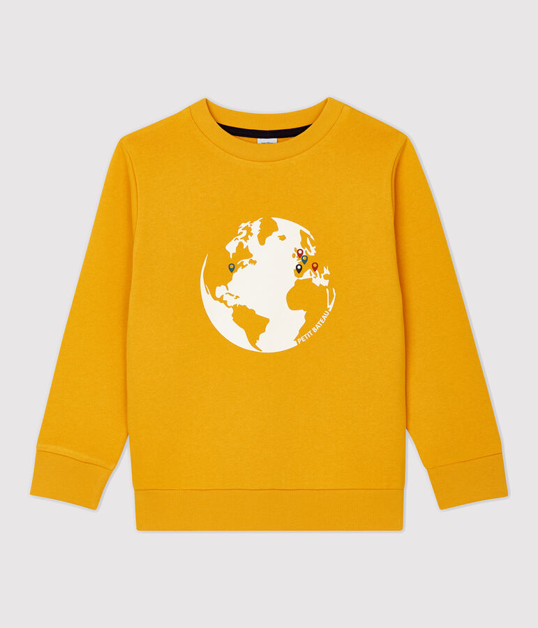 Sudadera de mulet&oacute;n de ni&ntilde;o amarillo
