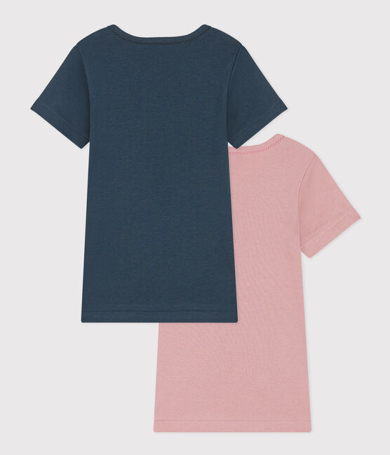 Juego de 2 camisetas de manga corta de algodón para niña variante 1